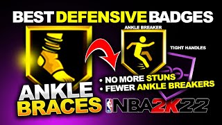 ANKLE BRACES 2K22  - BEST DEFENSIVE BADGE AGAINST ANKLE BREAKER AND TIGHT HANDLES