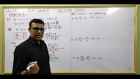 Math 10 chapter 3 exercise 3.1 questions 9 , 10