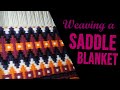 Weaving a saddle blanket sample