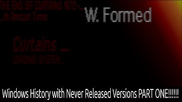 Windows History with Never Released Versions | Part 1: "the beginning of tiem"