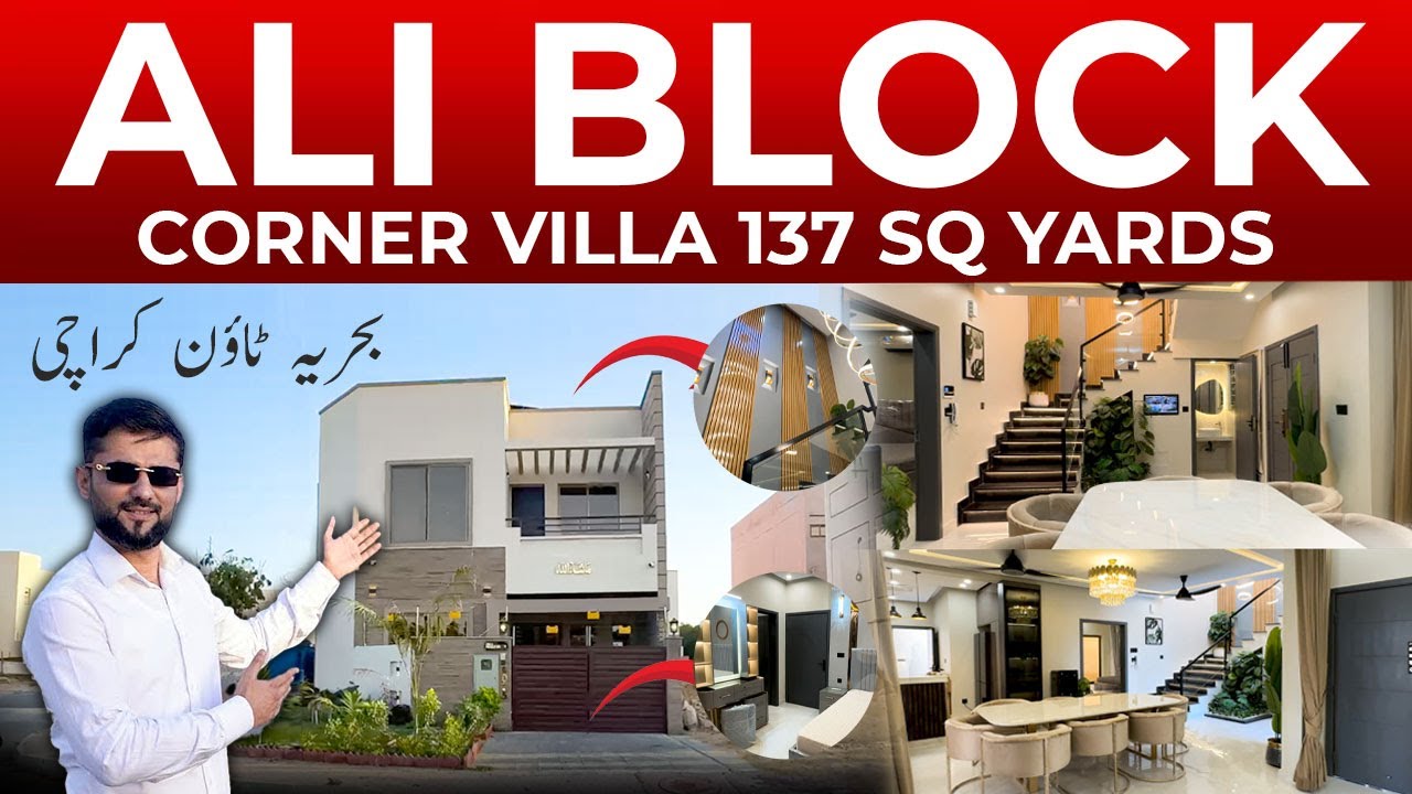 Ali R Block Ali Block A+ construction| 137 Sq yards Corner Villa | Bahria Town ...
