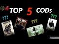 MY Top 5 Favorite Call of Duty List!! (Disclaimer: Controversial)