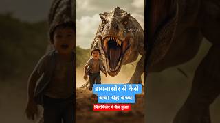 Dinosaur attack tourists who entered blue World. In this Dinosaur cartoon video,