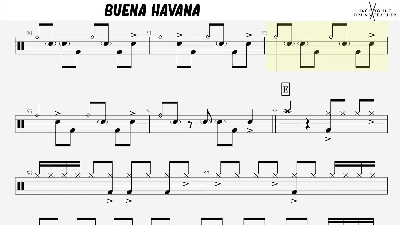 How To Play Buena Havana Rockschool Drums Grade 7 YouTube