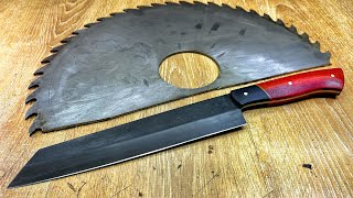 Making A Japanese Kiritsuke Knife From An Old Saw Blade