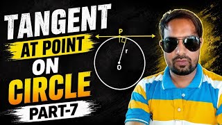 how to draw a tangent at a point on the circle | point of contact of tangent to circle