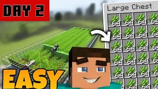 I made sugarcane farm in my survival world day 2 @GamerFleet @sodeshiplayz