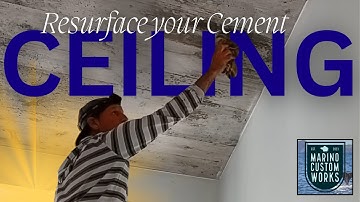 Stunning Natural Wood Grain Look on a Cement Ceiling!