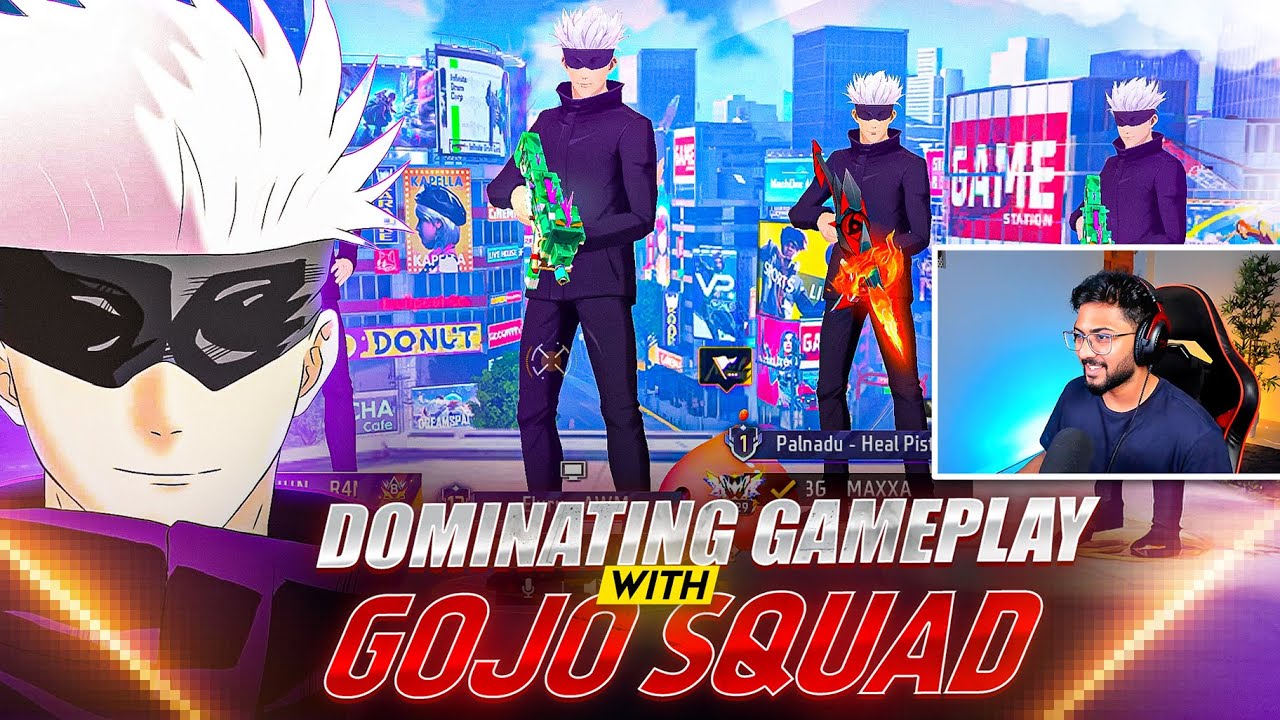 New Legendary Gojo Bundle Squad Into Action 😍🔥 Dominating Gameplay 🔥 - FreeFire Telugu - MBG ARMY