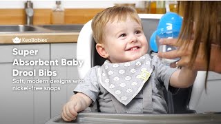 Baby Drool Absorbent Bibs Soft Fleece And Nickel-Free Snaps 10 Pack Modern Design Bibs