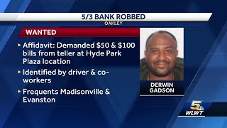 Cincinnati police searching for man wanted for Hyde Park Plaza bank robbery