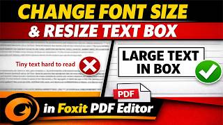 How to Edit Font Size and Text Box Size in PDF with Foxit PDF Editor