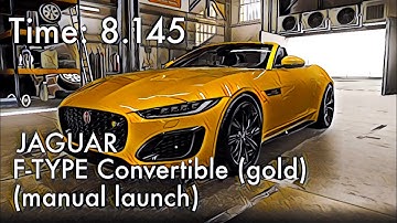 CSR2 - JAGUAR F-TYPE Convertible (gold) (manual launch) - tune & shift (time: 8.145)