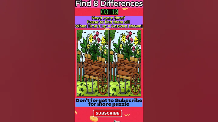 Find 8 Mistakes – Hard Mode Spot the Difference Puzzle! #spotthedifferencegame #funforallages