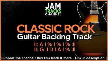 Classic Rock Guitar Backing Track in A