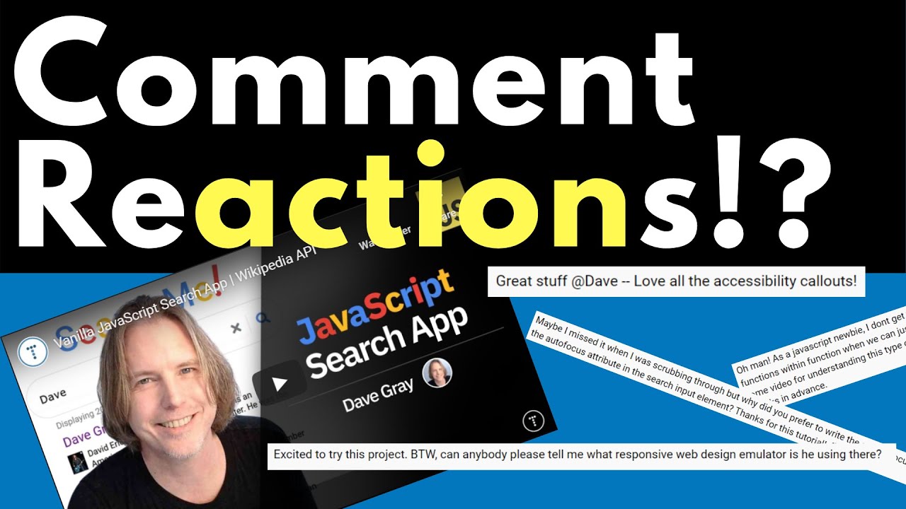 Reaction to the Comments on my Javascript Search App tutorial - YouTube