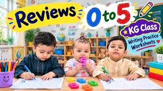 Numbers 0–5 Writing Practice | Review Worksheets for Kindergarten Kids