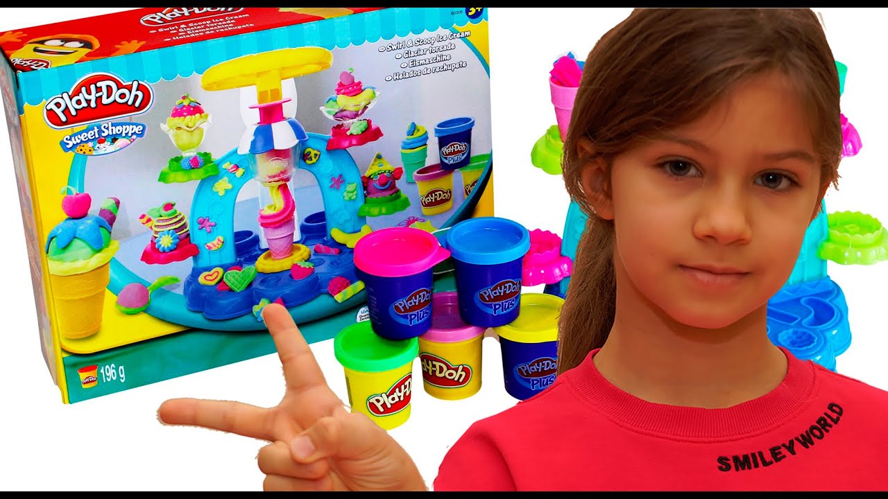Пластилин плей до мороженое Набор Фабрика мороженого Play doh - YouTube