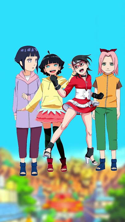 Hinata and himawari vs Sakura and Sarada | #naruto #hinata #himawari #sakura #boruto #youtubeshorts