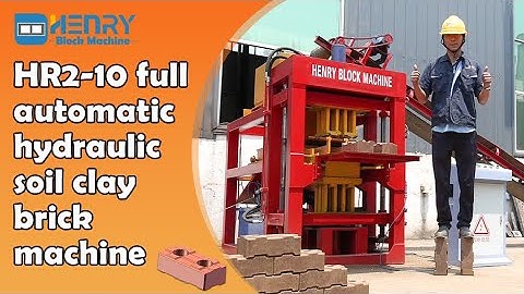 Compressed earth interlocking block making machine HR2-10 full automatic hydraulic soil clay brick