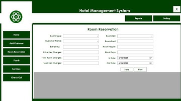 Hotel Management System (Add Customer and  Room Reservation) part 2