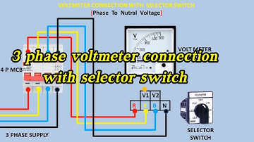 phase voltmeter connection with selector switch।