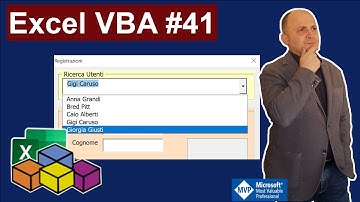 Excel VBA #41 Userform (5/7) ComboBox con tutti i records registarti evento Userform_Initialize