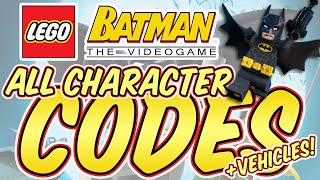 milagro portátil comportarse LEGO Batman: The Videogame - All Character and Vehicle CHEAT CODES - YouTube
