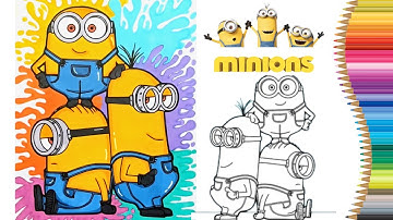Coloring Minions Bob Kevin & Stuart | Despicable Me 4| Minions Coloring Pages