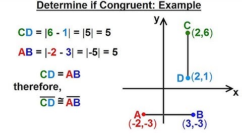 Geometry - Ch. 1: Basic Concepts (8 of 49) Determine If Congruent: Example