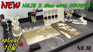 NEW NEJE 3 MAX A40640 Dual Laser Beams with Optical Power 10W and Big Engraver Area 810x460 mm