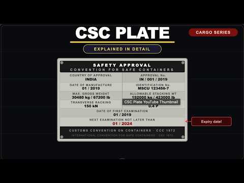 CSC Plate Explained | Container Safety Approval & Markings (2nd Mate Exam)