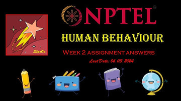 NPTEL HUMAN BEHAVIOUR WEEK 2 ASSIGNMENT ANSWERS | JAN 2024