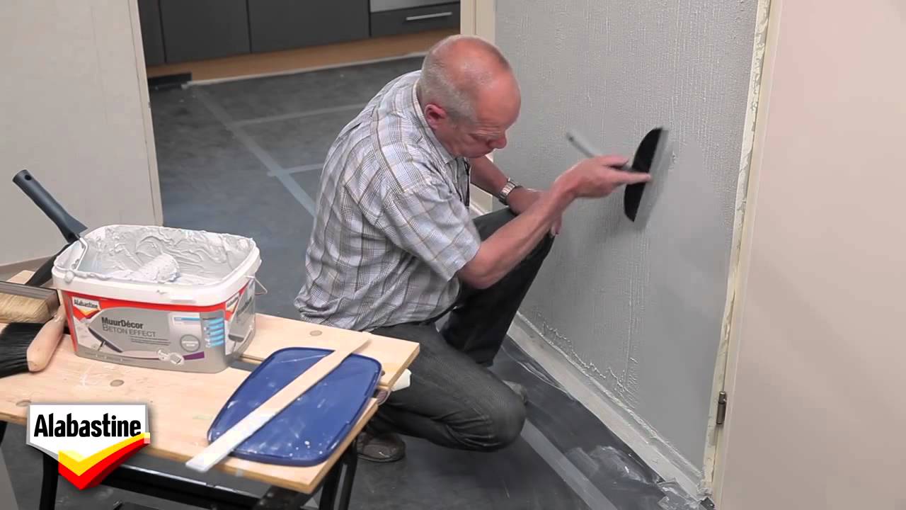 Alabastine muurdecor beton effect instructievideo youtube
