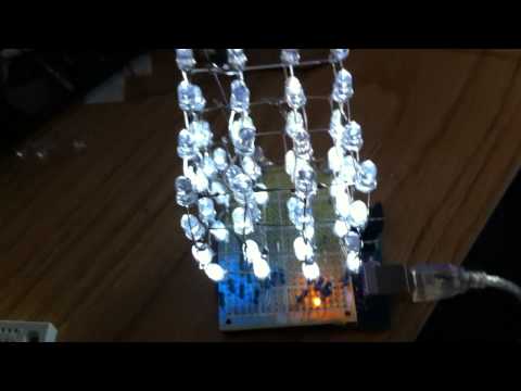 Arduino 4*4*4 led cube @withcheesepls