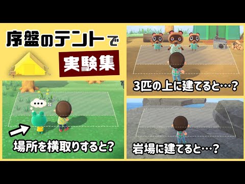 【あつ森】小ネタ検証！序盤でテントを変な場所に張ると…？チュートリアルでいろいろ実験してみた集！【あつまれ どうぶつの森】@レウンGameTV