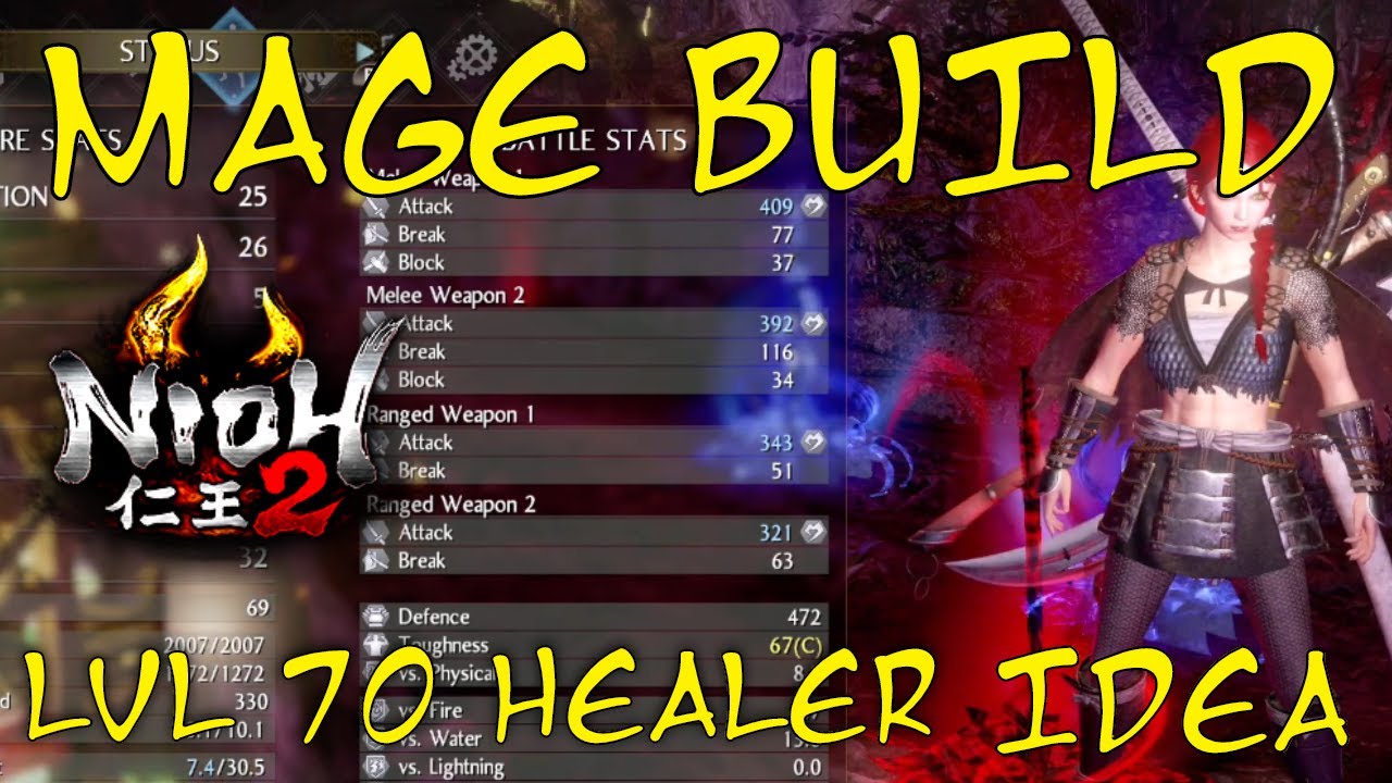 Nioh 2 Magic Build Healing Water Mage Concept (LVL 70) YouTube
