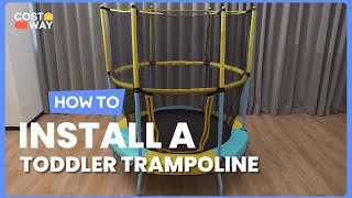 How to Install the 48" Toddler Trampoline with Safety Enclosure Net | TW10102 #costway #howto
