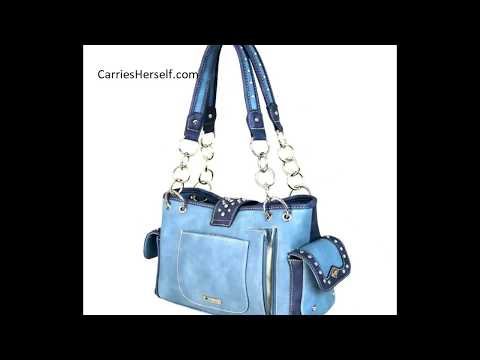Montana West Concealed Carry Satchel Purse #664G-8085