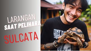 larangan saat memelihara Kura Kura Darat Sulcata.