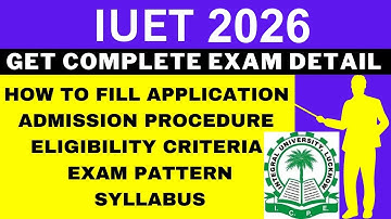 IUET 2026 Notification (Out), Application, Dates, Eligibility, Syllabus, Pattern, Admit Card