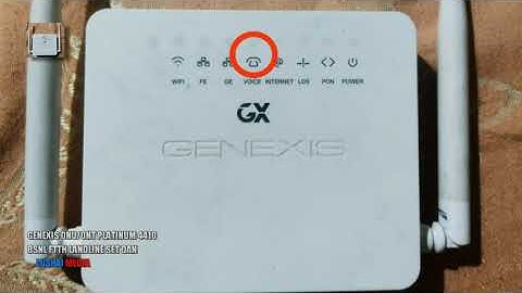 GENEXIS ONU PLATINUM-4410 || BSNL FTTH LANDLINE PH- 2957..ATANGA INTAN TE TAN