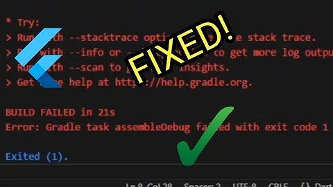 How to fix Gradle Task AssembleDebug failed with exit code 1 in Flutter VS Code Android Emulator?