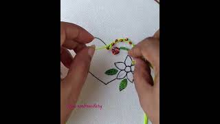 Love design hand embroidery work 🪡🧶🌿❣️🌺