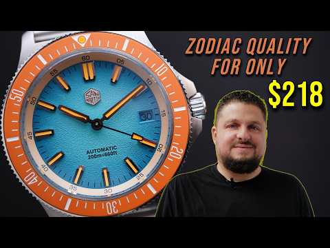 This $218 Colorful Dive Watch has better Quality than a Zodiac and a Bracelet to Match - San Martin