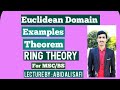 Euclidean Domain || Examples || Theorem || Ring Theory By MATH POINT ACADEMY