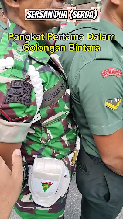 Sersan dua,pangkat pertama dalam golongan bintara