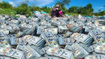 I found a lot of money dollar in back dumper diving at trash landfill.