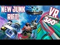 360° Fortnite NEW Junk Rift Item | RIP Soccer Stadium | Virtual Reality | Season 10 Map Event