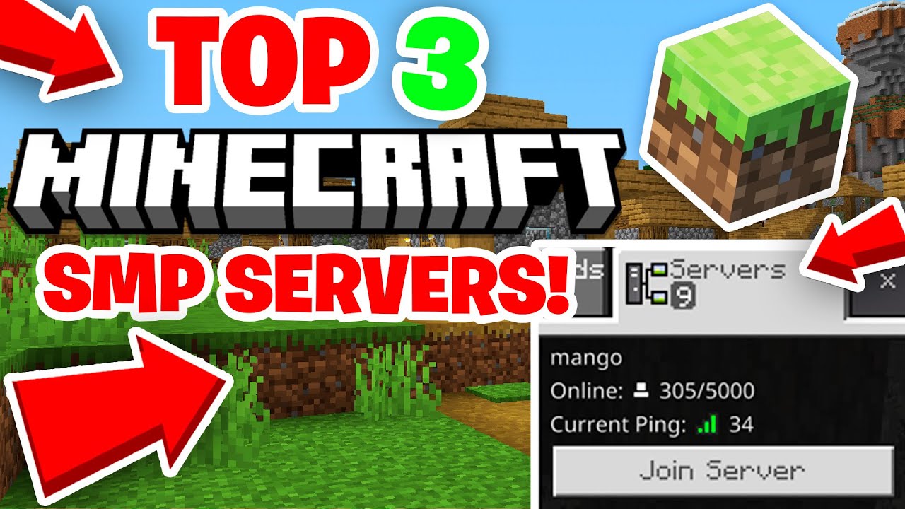 TOP 3 Survival Servers For Minecraft 1.21.62 *SMP* (BEDROCK/JAVA) 2025 ...